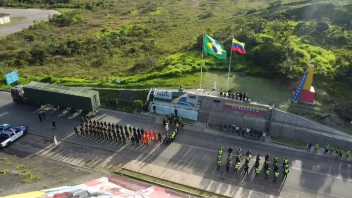 Ajuda humanitária de Manaus chega à fronteira e inicia distribuição na Venezuela